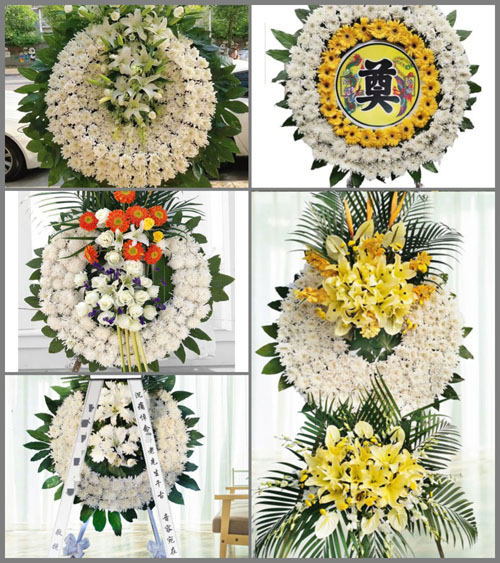四川广元旺苍县磨岩社区街道花圈速递